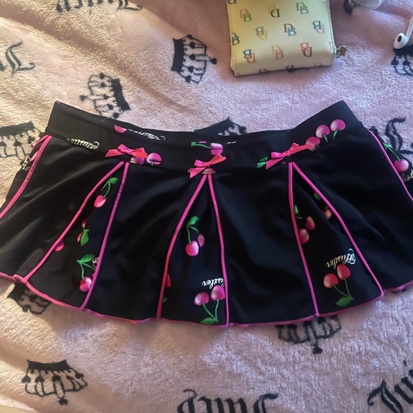 Hustler Hollywood Other - HUSTLER mini cherry lingerie skirt